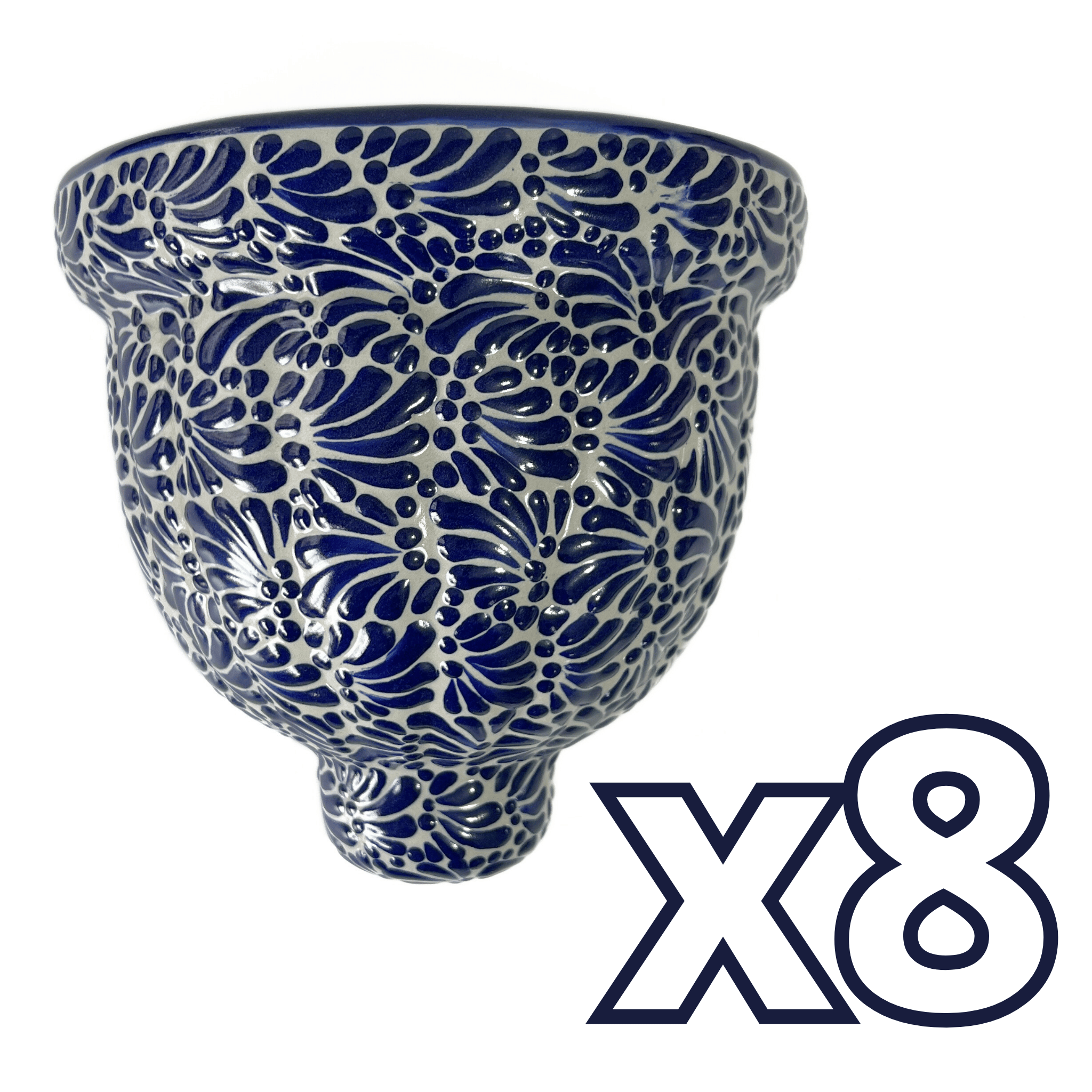 MACETA DE PARED GAJOS MEDIANA FONDO TRADICIONAL MIK AZUL COBALTO