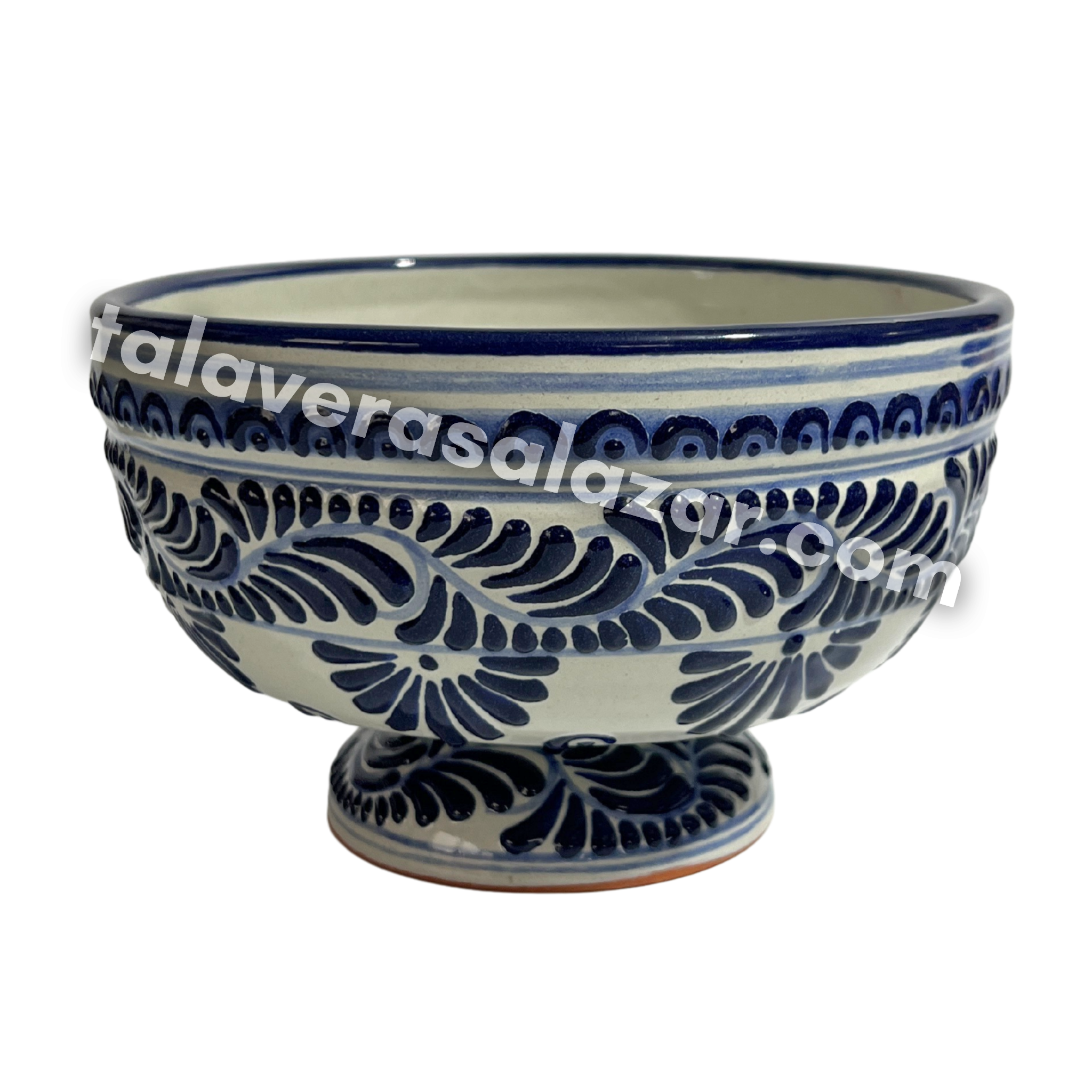 BASE FLORAL FONDO TRADICIONAL CENEFA AZUL COBALTO