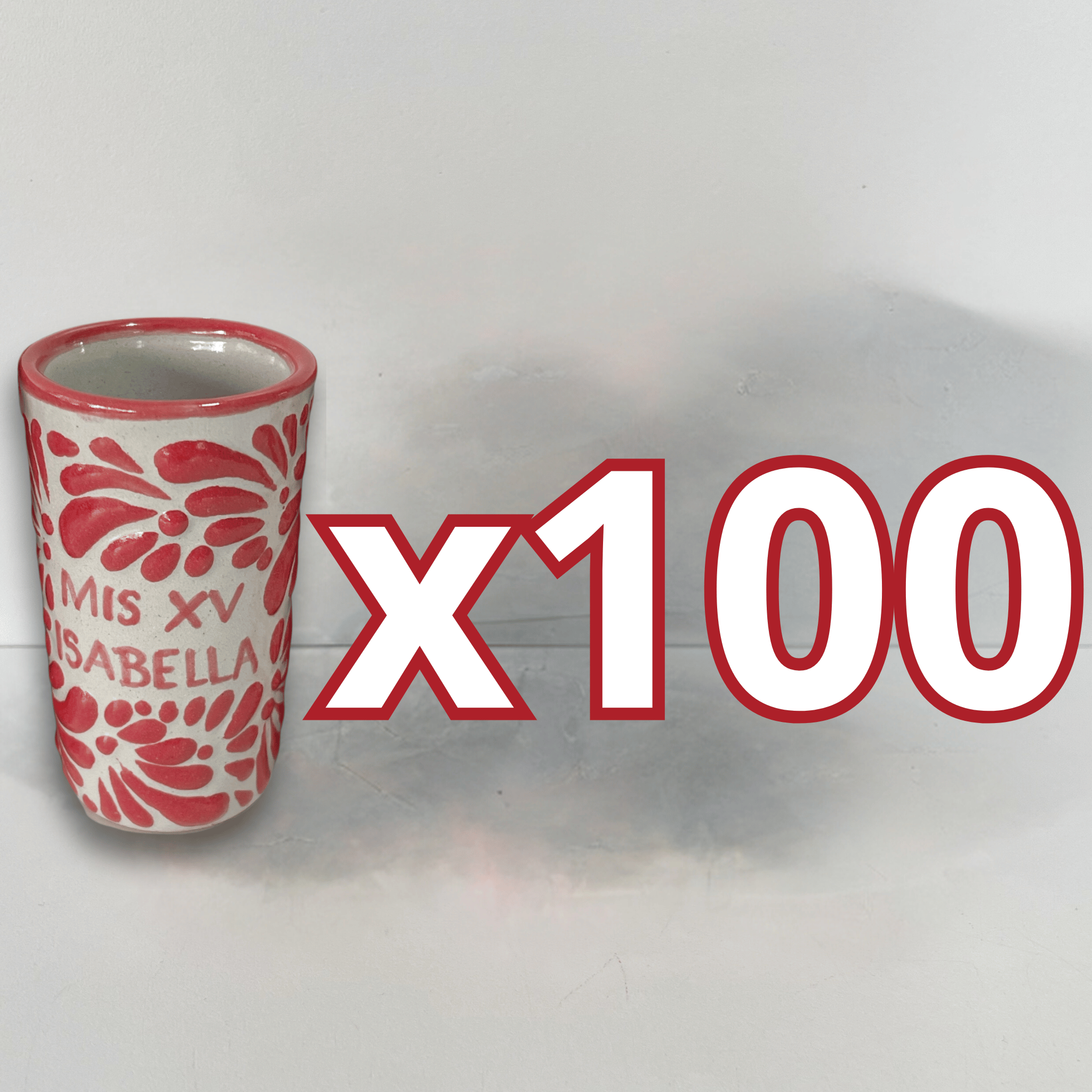 TEQUILERO PERSONALIZADO FONDO TRADICIONAL MIK ROJO MIS XV NOMBRE