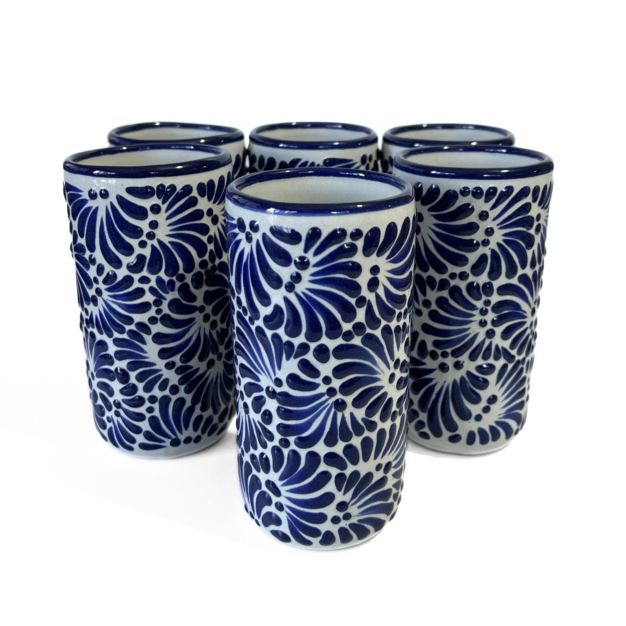 VASOS PARA JARRA FONDO TRADICIONAL MIK AZUL COBALTO