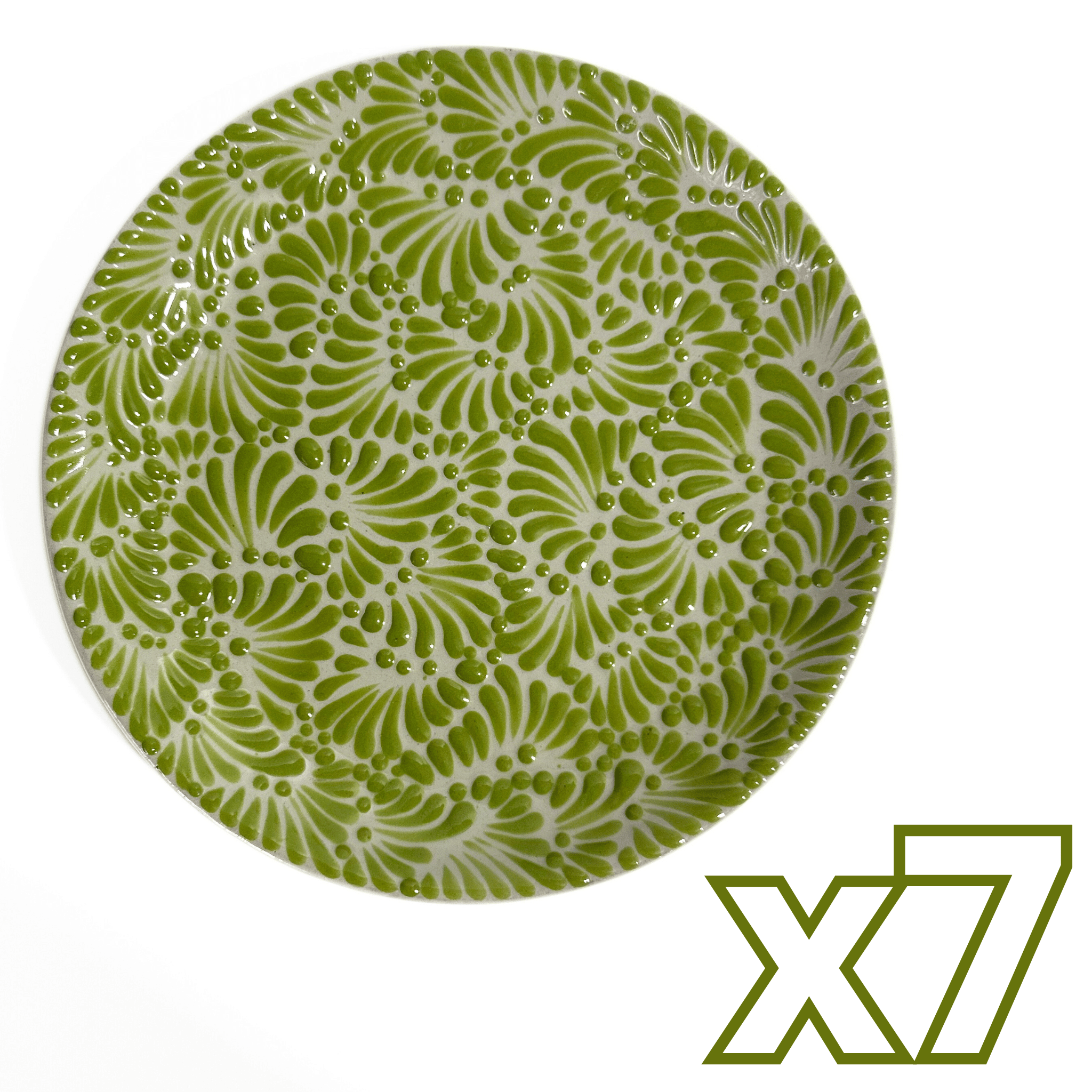 PLATO PLANO FONDO TRADICIONAL MIK VERDE LIMON