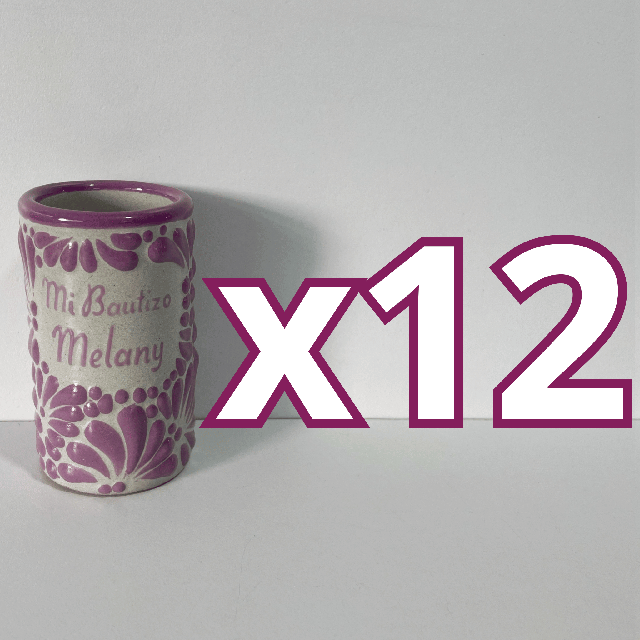 TEQUILERO PERSONALIZADO FONDO TRADICIONAL MIK MORADO MI BAUTIZO NOMBRE