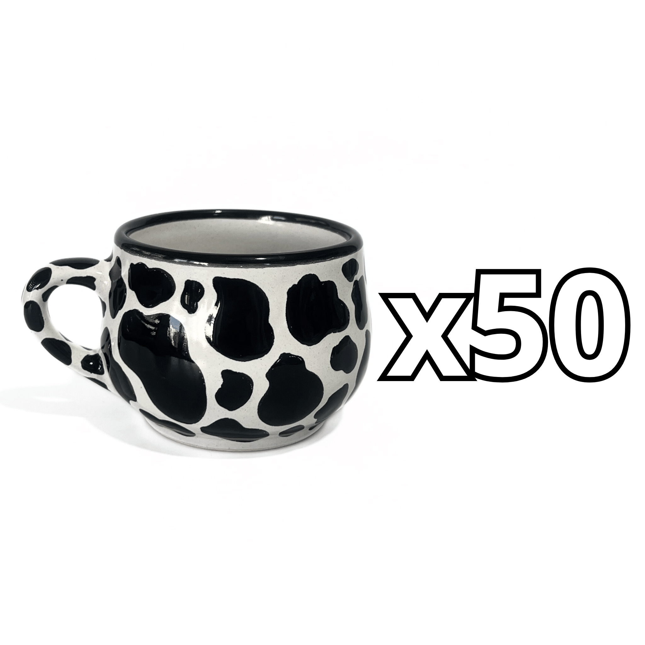 TAZA CHOCOLATERA MEDIANA DECORADO VACA