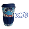 TERMO 15 CM SIN ASA FONDO TRADICIONAL MIK COMBINACION AZUL COBALTO Y TURQUESA LUCHADOR