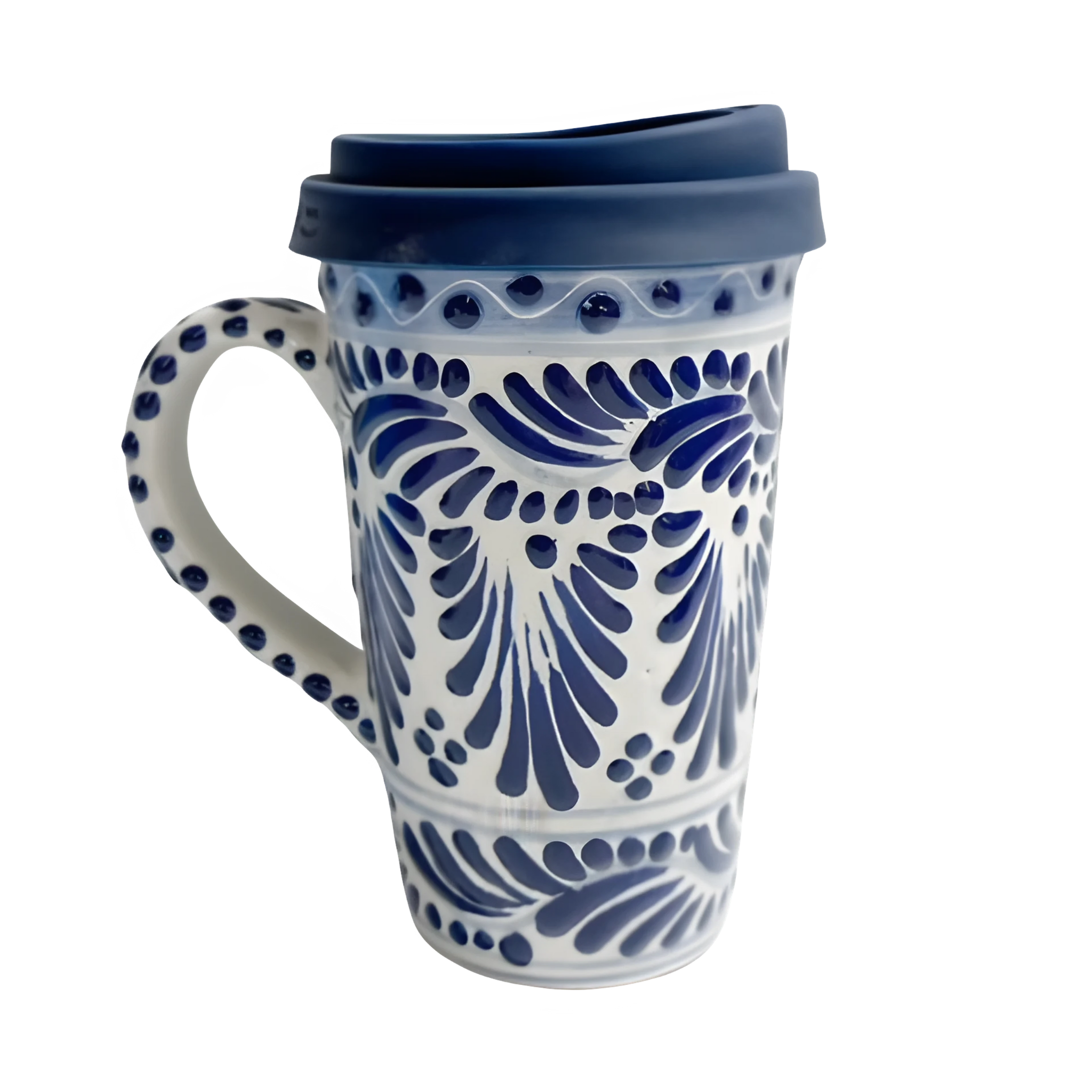 TERMO CON ASA 15 CM FONDO TRADICIONAL CENEFA AZUL COBALTO