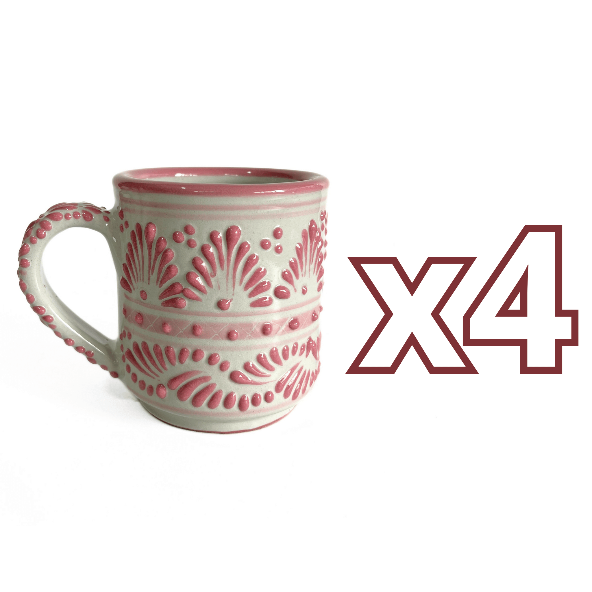 TAZA RECTA ESTANDAR FONDO TRADICIONAL CENEFA ROSA