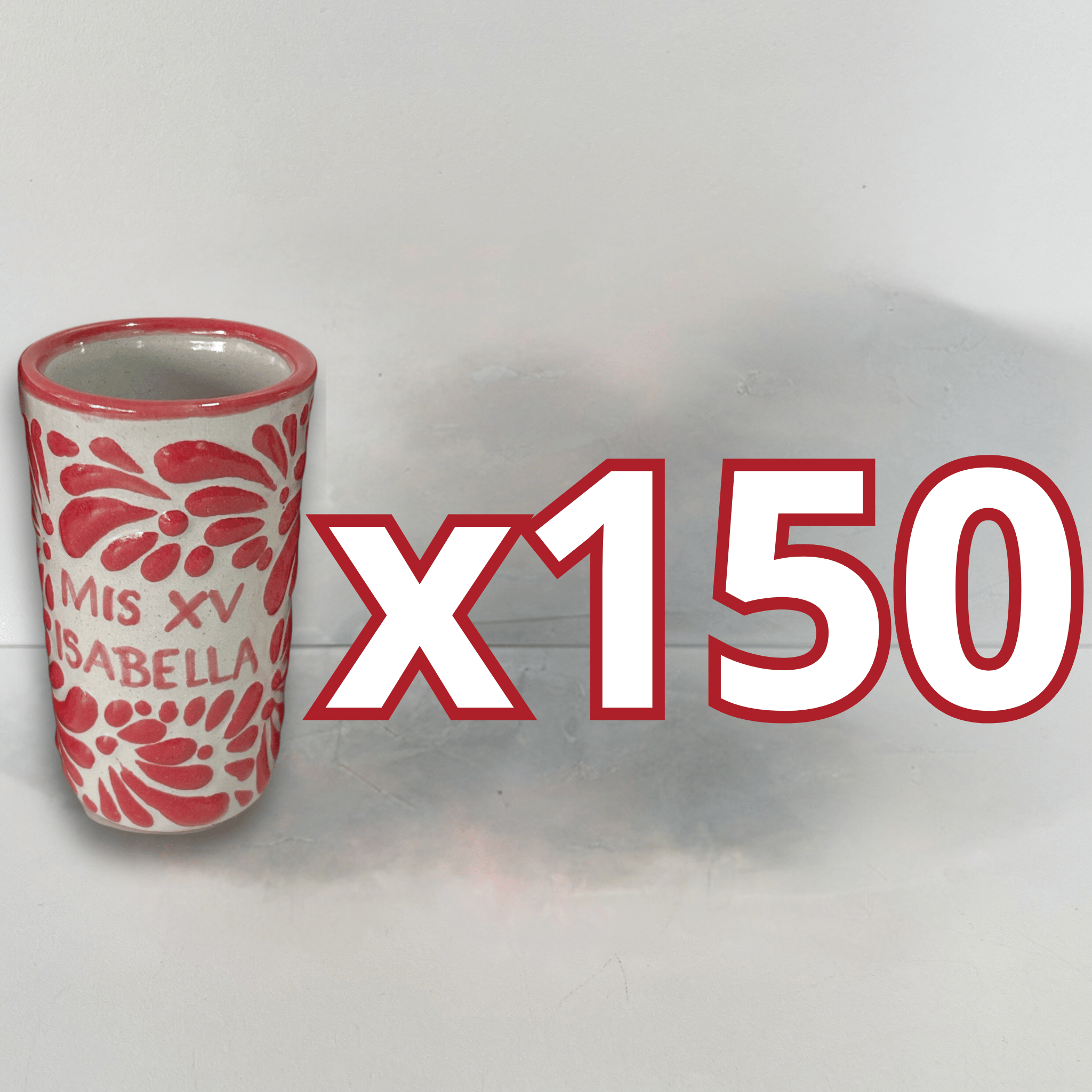 TEQUILERO PERSONALIZADO FONDO TRADICIONAL MIK ROJO MIS XV NOMBRE