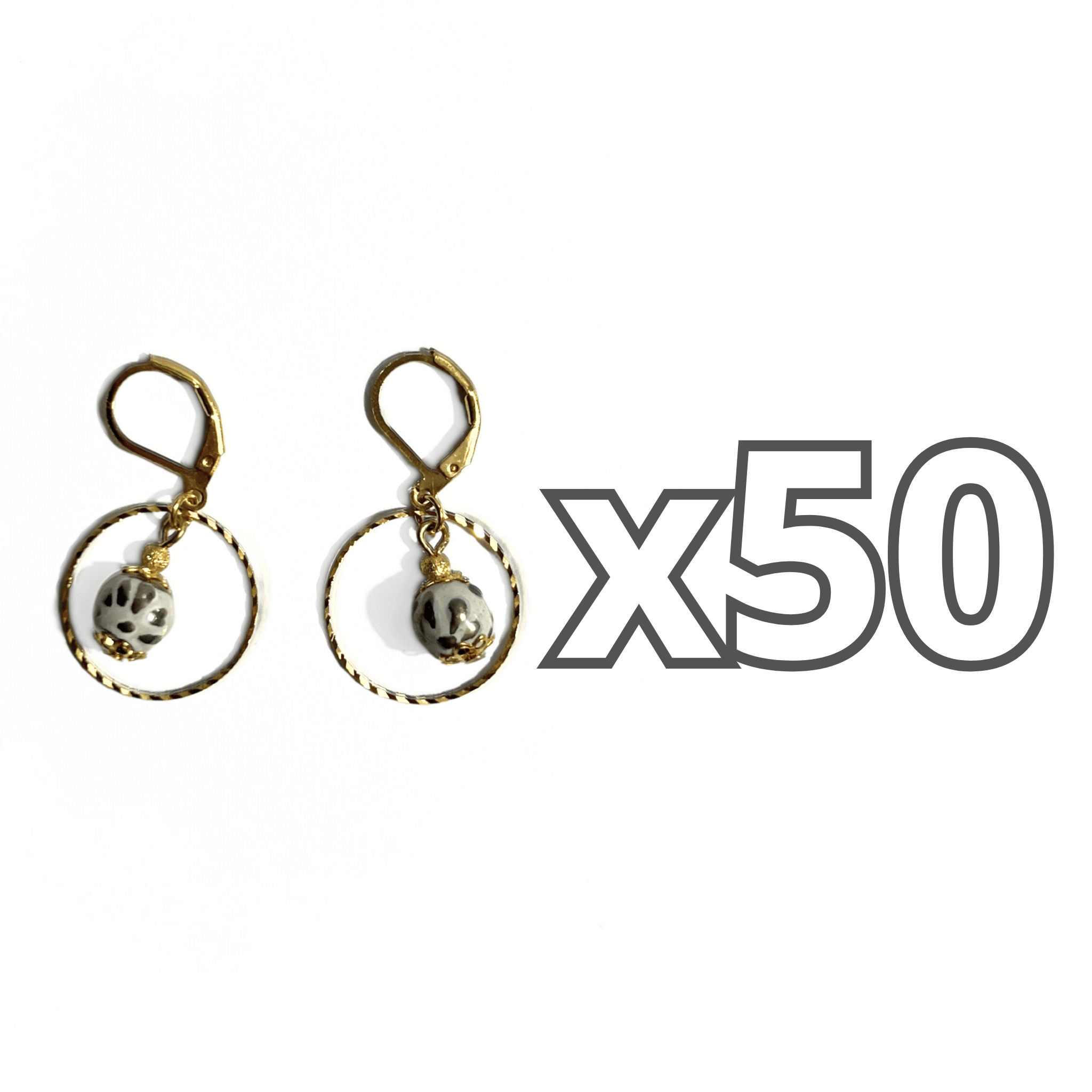 ARETES ARO ESFERA FONDO TRADICIONAL DESTELLOS DE PLATA