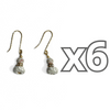 ARETES ESFERA DECORADO ROSA Y DONA DECORADO BLANCO
