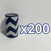 TEQUILERO NO PERSONALIZADO FONDO TRADICIONAL DECORADO ZIG ZAG AZUL COBALTO