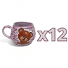 TAZA FORMA CORAZON CHOCOLATERA GRANDE FONDO LILA MIK MORADO OSITO COMPLETO
