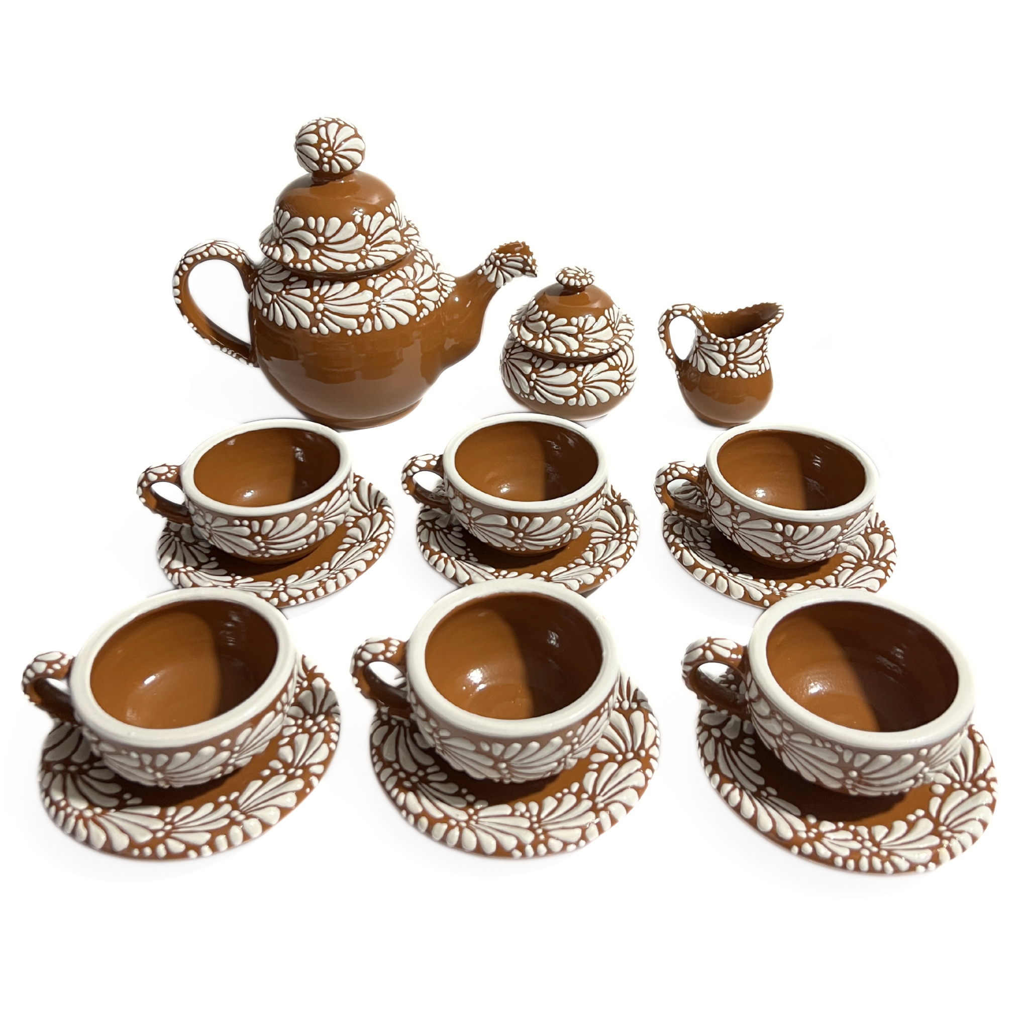 JUEGO DE TÉ FONDO CAFE MIK CENEFA BLANCO PARA 6 PERSONAS