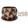 MACETA BULE 15 CM FONDO CAFE MIK COMBINACION BLANCO Y CAFE CHOCOLATE