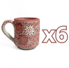 TAZA RECTA ESTANDAR FONDO TRADICIONAL MIK ROSA TRES FLORES CEREZO