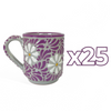 TAZA RECTA ESTANDAR FONDO TRADICIONAL MIK MORADO MARGARITAS