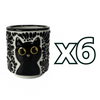 TAZA RECTA ESTANDAR FONDO TRADICIONAL MIK NEGRO GATO NEGRO CON OJOS AMARILLOS