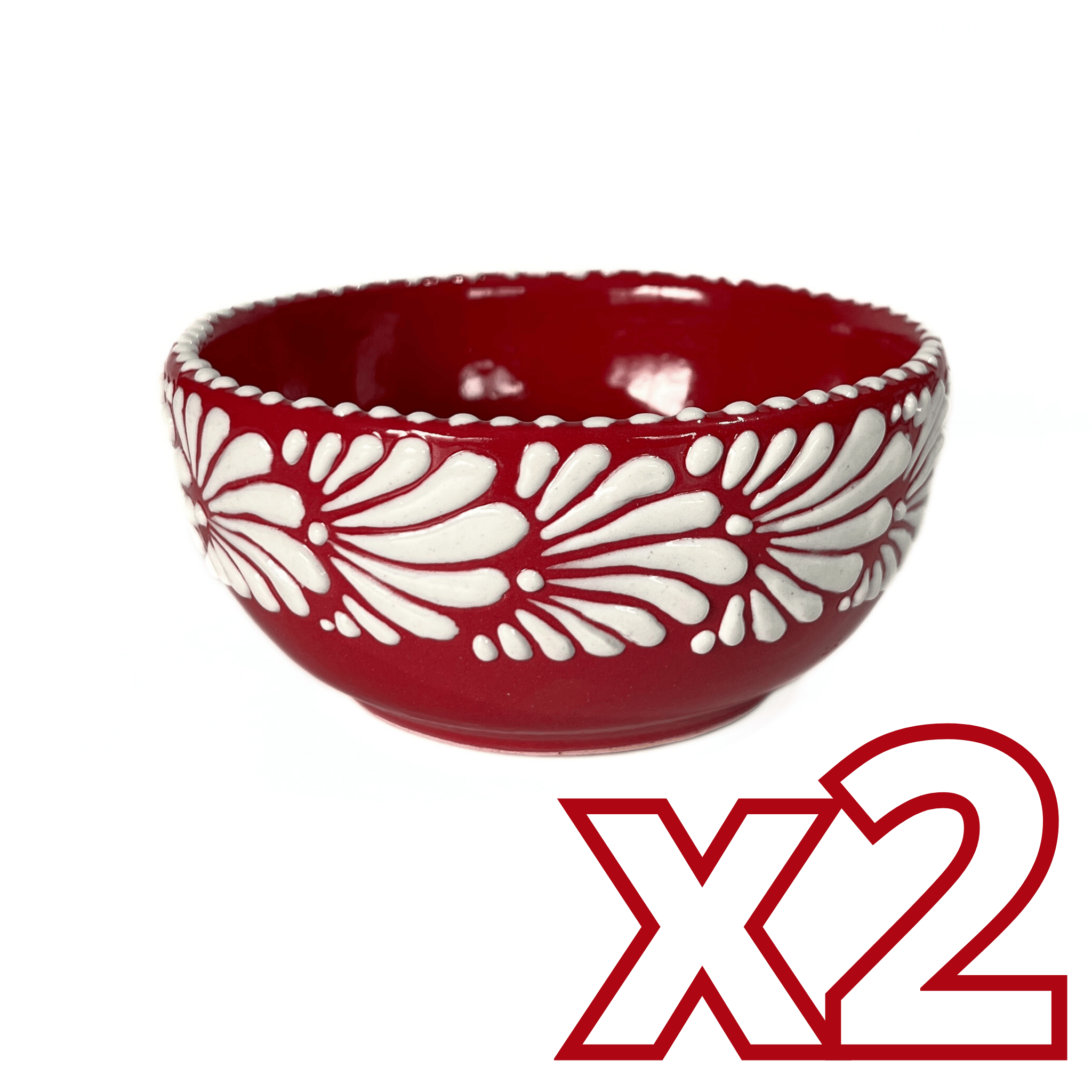 TAZON 15 CM FONDO ROJO MIK CENEFA BLANCO