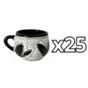TAZA CHOCOLATERA MEDIANA FONDO TRADICIONAL MIK BLANCO ORILLA NEGRO