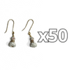 ARETES ESFERA DECORADO ROSA Y DONA DECORADO BLANCO