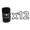 TEQUILERO PERSONALIZADO MIK SUPER BLACK INICIALES Y FECHA CON CORAZON