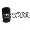 TEQUILERO PERSONALIZADO MIK SUPER BLACK INICIALES Y FECHA CON CORAZON