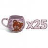 TAZA FORMA CORAZON CHOCOLATERA GRANDE FONDO LILA MIK MORADO OSITO COMPLETO