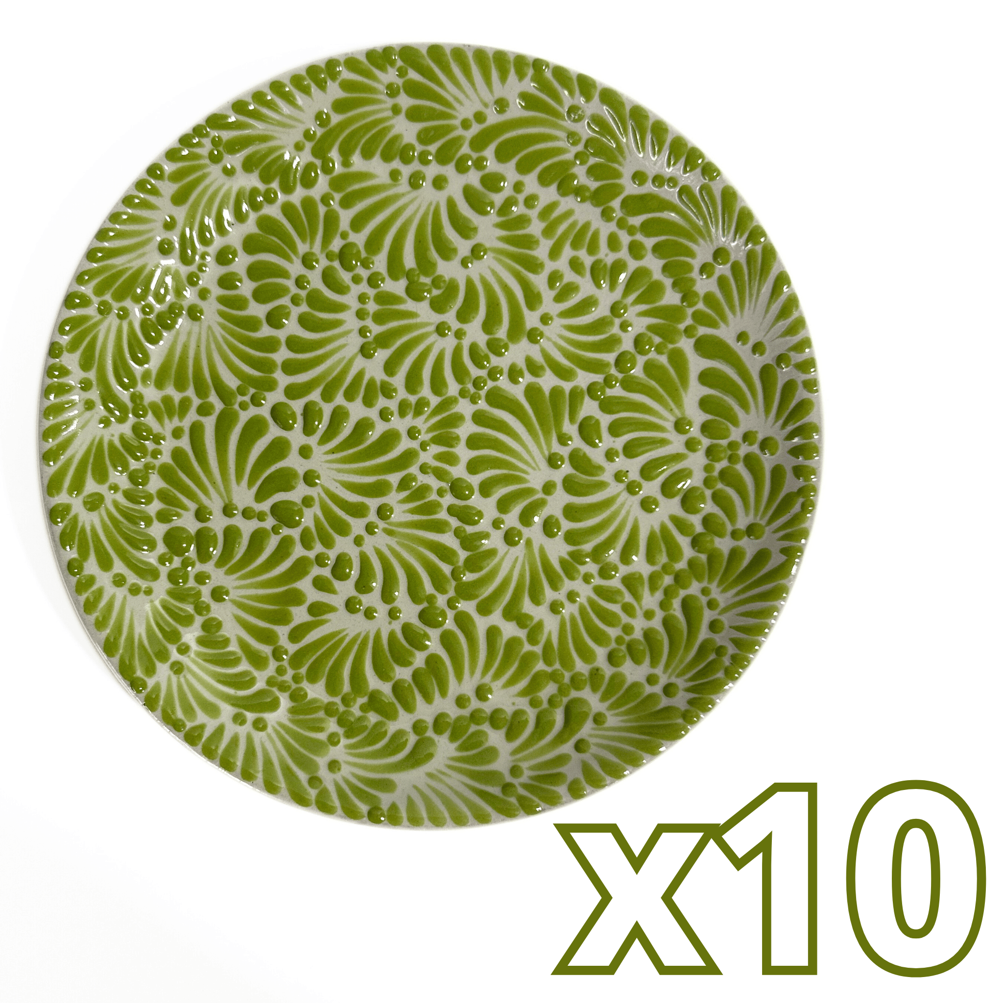 PLATO PLANO FONDO TRADICIONAL MIK VERDE LIMON