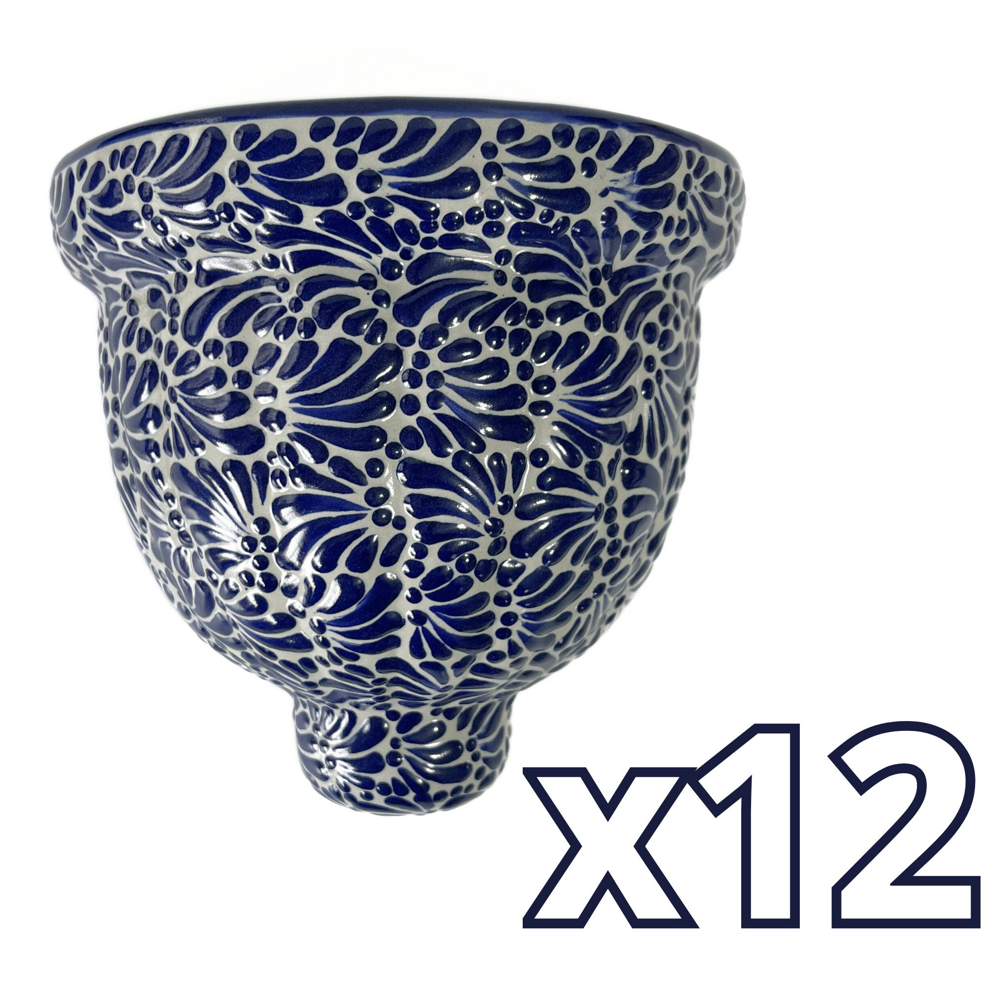 MACETA DE PARED GAJOS MEDIANA FONDO TRADICIONAL MIK AZUL COBALTO