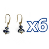 ARETES ESFERA Y DONA FONDO TRADICIONAL DECORADO AZUL COBALTO