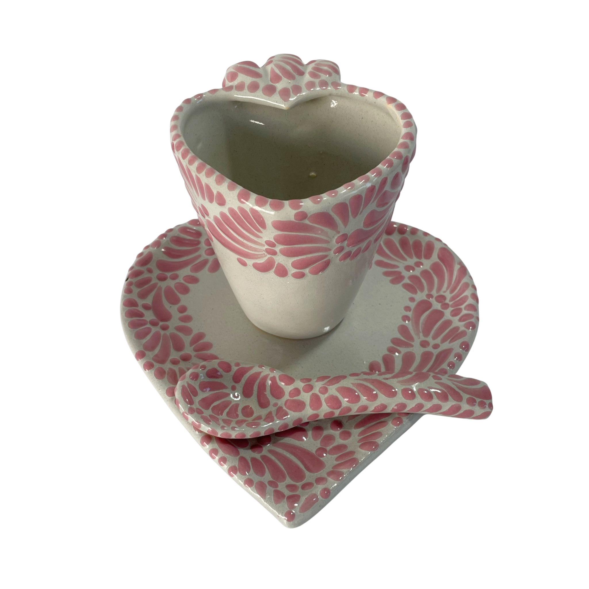 SET 3 PIEZAS FORMA CORAZON FONDO TRADICIONAL MIK CENEFA ROSA