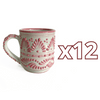 TAZA RECTA ESTANDAR FONDO TRADICIONAL CENEFA ROSA