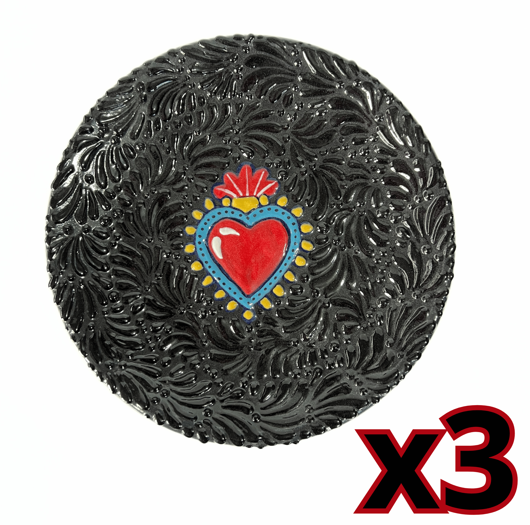 PLATO PLANO MIK SUPER BLACK SAGRADO CORAZON