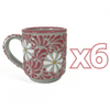 TAZA RECTA ESTANDAR FONDO TRADICIONAL MIK ROSA MARGARITAS