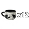TAZA CHOCOLATERA MEDIANA FONDO TRADICIONAL MIK BLANCO ORILLA NEGRO