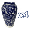 FLORERO JARRON ALTO FONDO TRADICIONAL MIK AZUL COBALTO