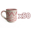 TAZA RECTA ESTANDAR FONDO TRADICIONAL CENEFA ROSA