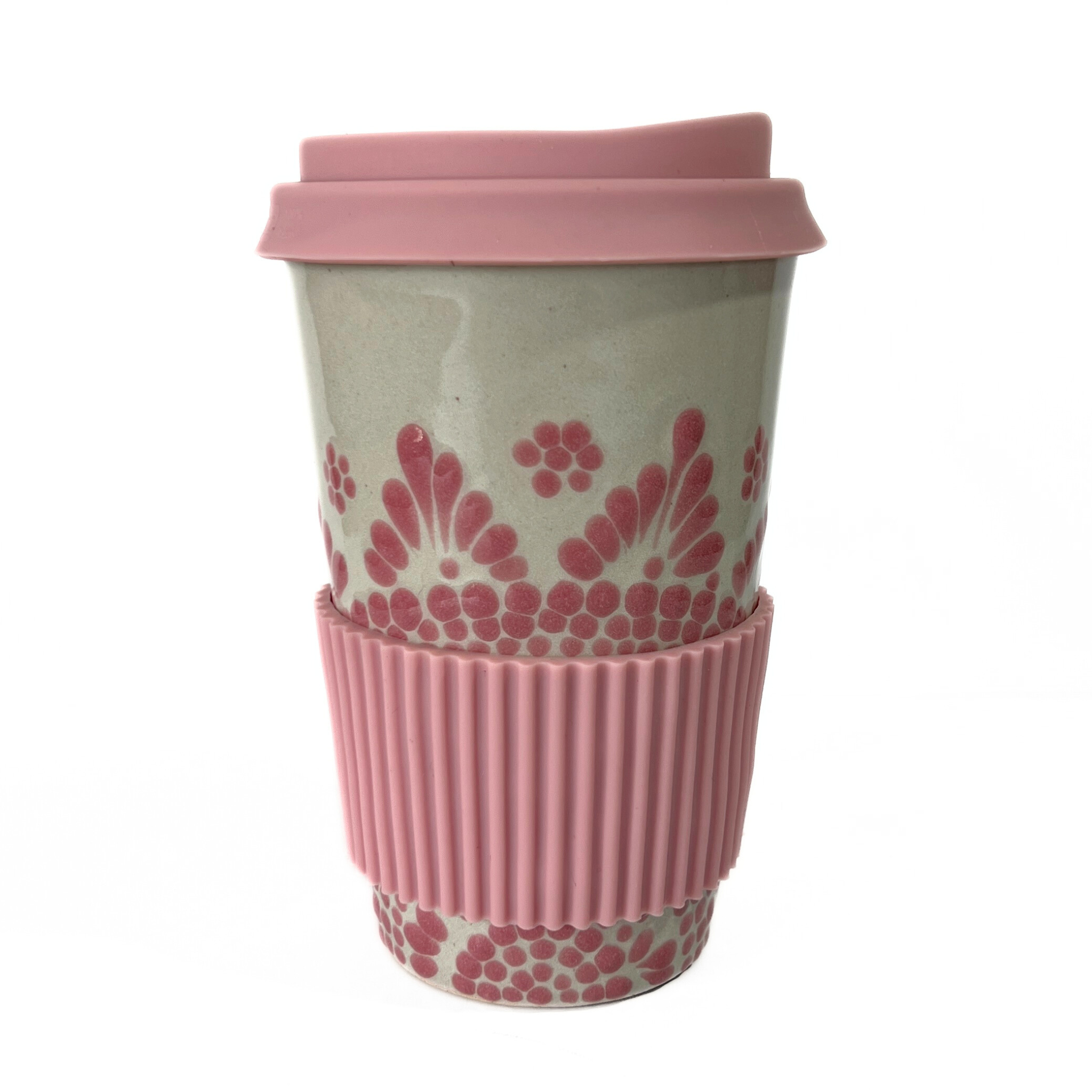 TERMO 15 CM SIN ASA FONDO TRADICIONAL CENEFA MANDALA ROSA