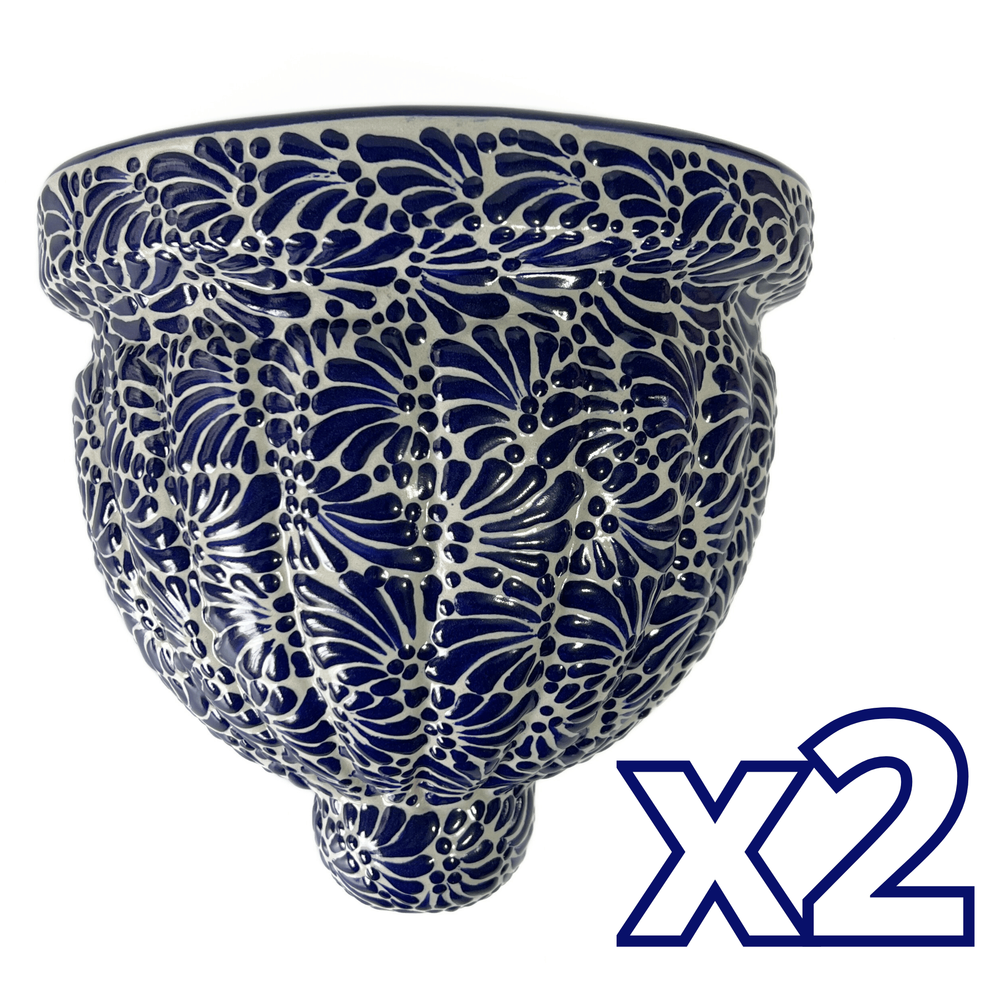 MACETA DE PARED GAJOS GRANDE FONDO TRADICIONAL MIK AZUL COBALTO