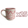 TAZA RECTA ESTANDAR FONDO TRADICIONAL CENEFA ROSA