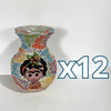 FLORERO ONDAS 15 CM FONDO TRADICIONAL MIK MULTICOLOR MEXICANITA