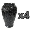 FLORERO JARRON ALTO MIK SUPER BLACK