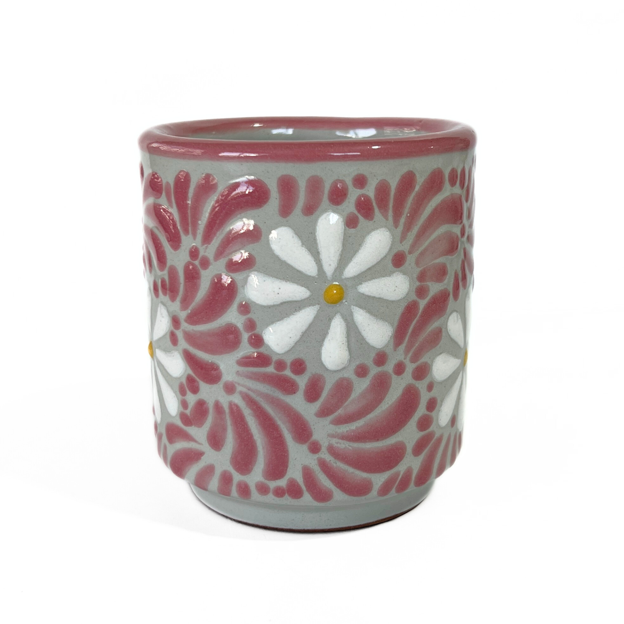 TAZA RECTA ESTANDAR FONDO TRADICIONAL MIK ROSA MARGARITAS