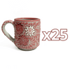 TAZA RECTA ESTANDAR FONDO TRADICIONAL MIK ROSA TRES FLORES CEREZO