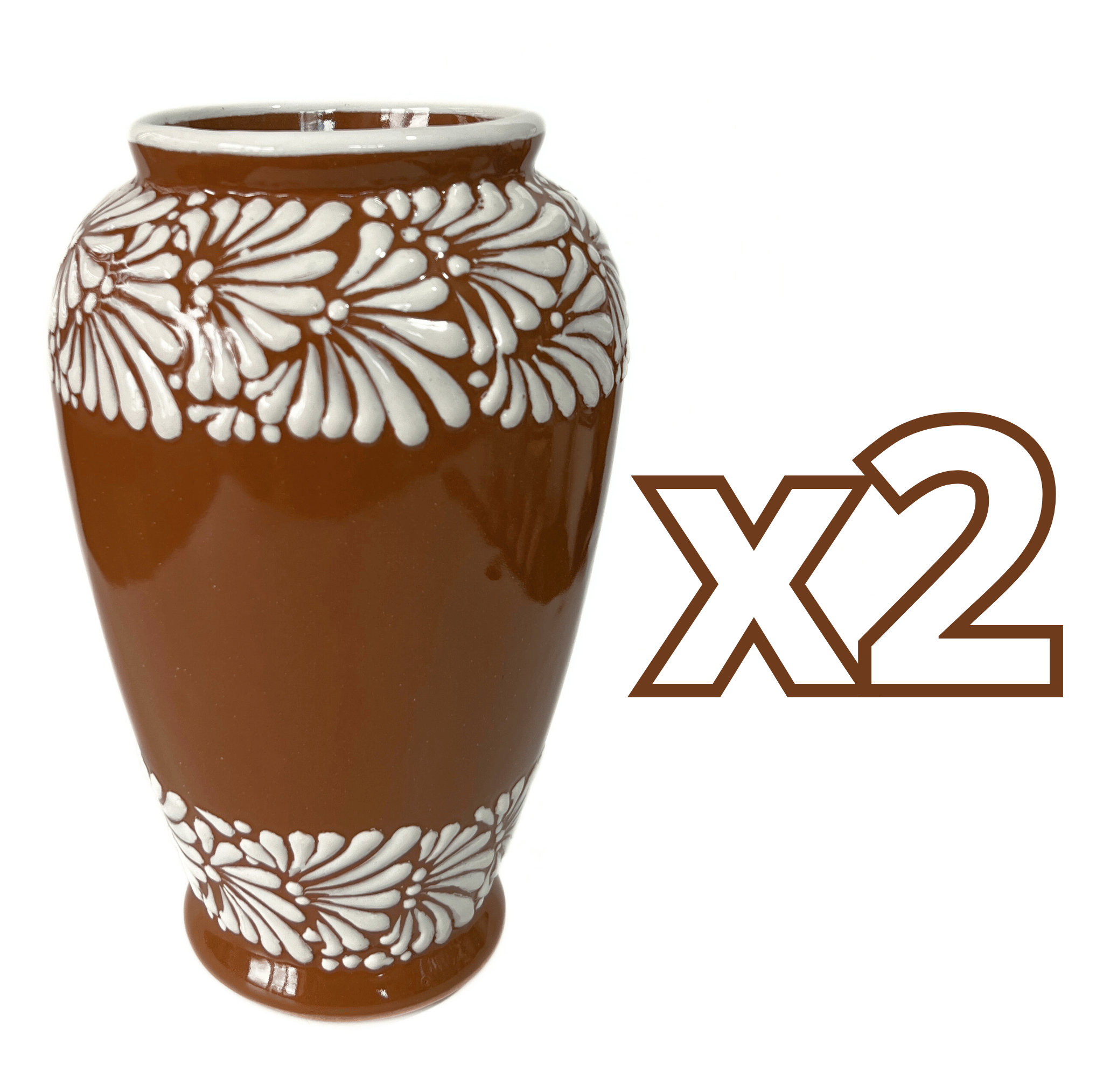 FLORERO JARRON ALTO FONDO CAFE MIK DOBLE CENEFA BLANCO