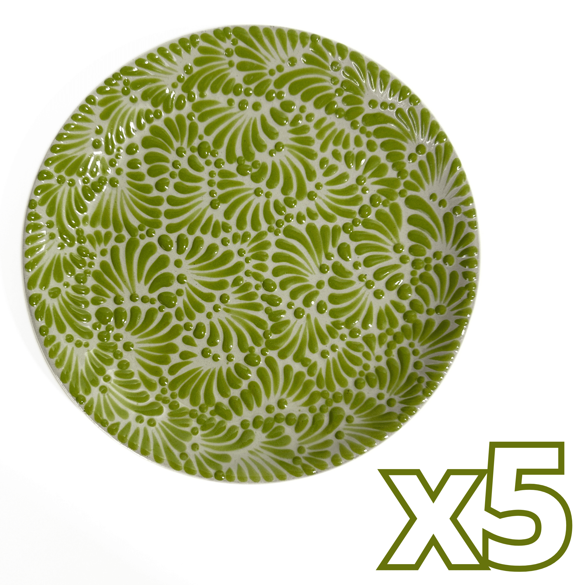 PLATO PLANO FONDO TRADICIONAL MIK VERDE LIMON