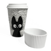 TERMO 15 CM SIN ASA FONDO TRADICIONAL MIK BLANCO GATO NEGRO