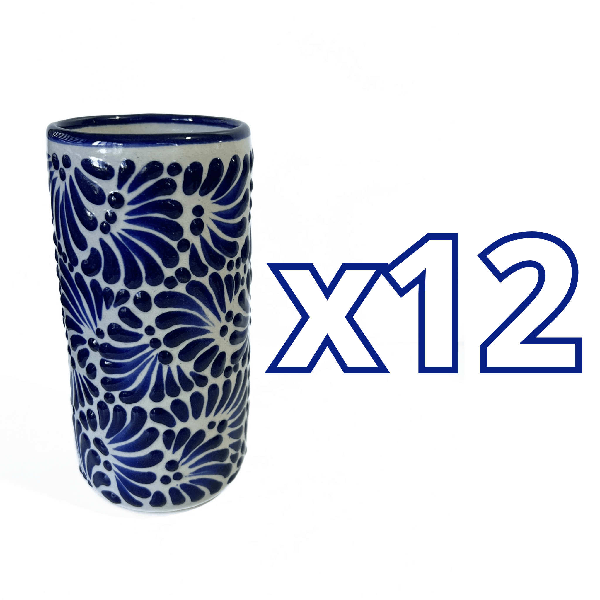 VASOS PARA JARRA FONDO TRADICIONAL MIK AZUL COBALTO