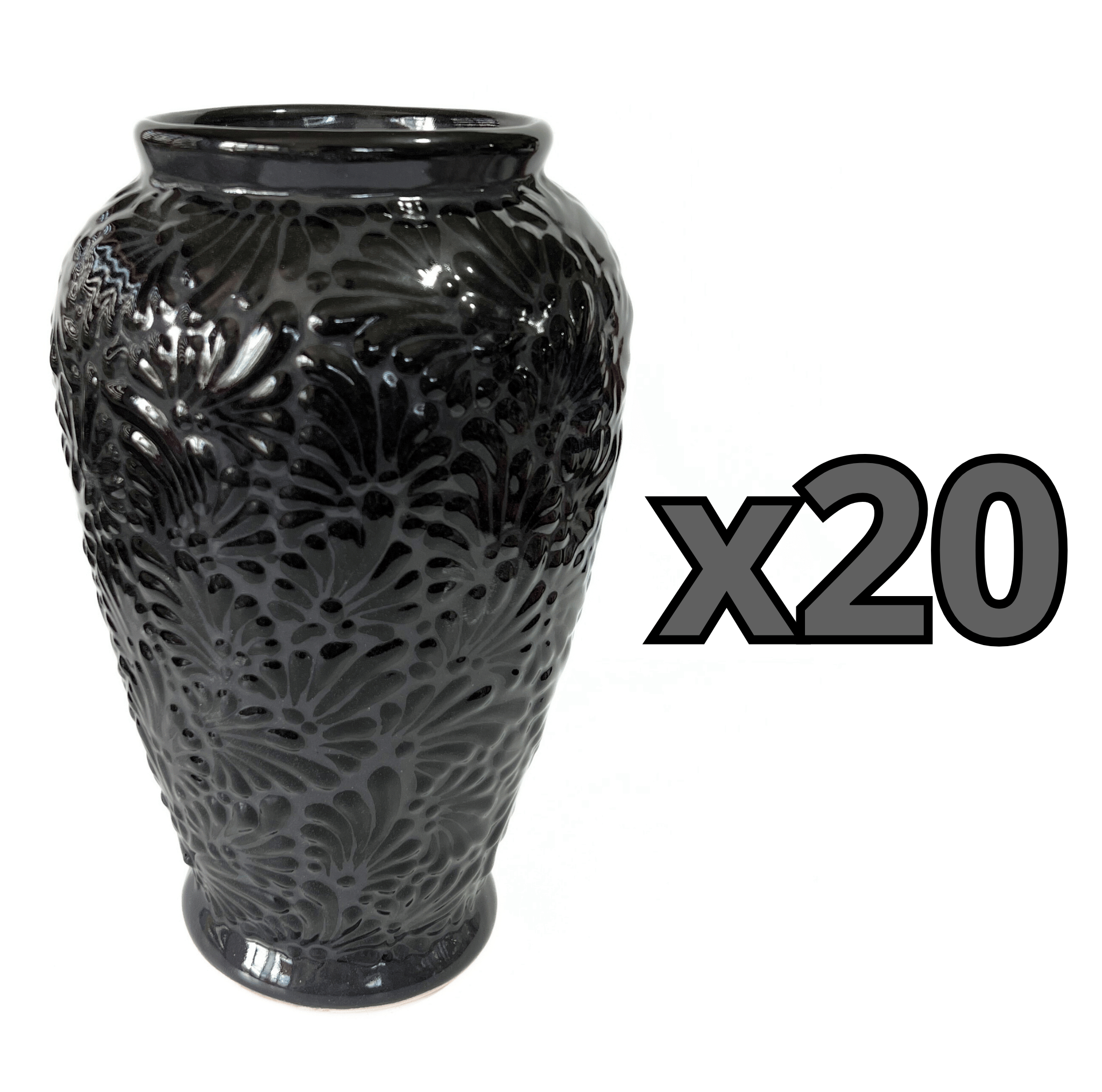 FLORERO JARRON ALTO MIK SUPER BLACK