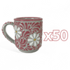 TAZA RECTA ESTANDAR FONDO TRADICIONAL MIK ROSA MARGARITAS