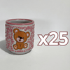 TAZA RECTA ESTANDAR FONDO TRADICIONAL MIK ROSA OSITO COMPLETO